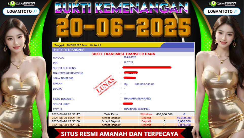 SELAMAT KEPADA MEMBER SETIA LOGAMTOTO BERHASIL JACKPOT DI PERMAINAN SLOT GATES OF OLYMPUS 1000